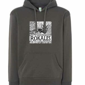 Rókales feliratos Szürke Kapucnis Pulóver 2XL-es
