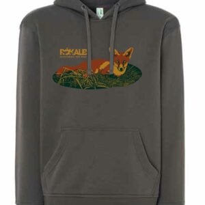 Fekvő Rókás Szürke Kapucnis Pulóver 2XL-es